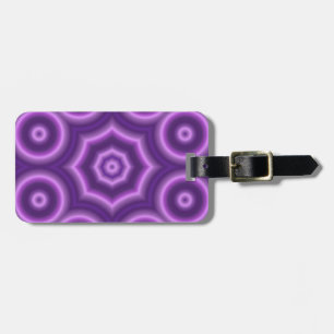 Paars Abstract cirkelpatroon Bagagelabel