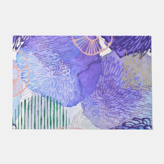 Paars abstract ontwerp deurmat (Voorkant)