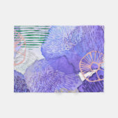 Paars abstract ontwerp fleece deken (Voorkant (Horizontaal))