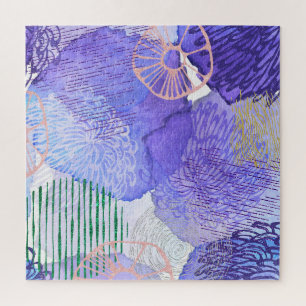 Paars abstract ontwerp legpuzzel