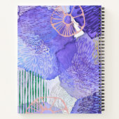 Paars abstract ontwerp notitieboek (Achterkant)