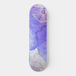 Paars abstract ontwerp skateboard