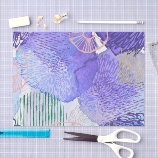 Paars abstract ontwerp tissuepapier (Craft)