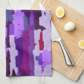 Paars Abstract Theedoek (Quarter Fold)