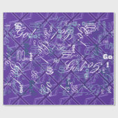 Paars Accent Union Jack Decor Cadeaupapier (Vlak)