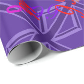 Paars Accent Union Jack Decor Cadeaupapier (Rol Hoek)