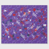 Paars Accent Union Jack Decor Cadeaupapier (Vlak)