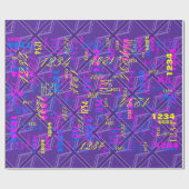 Paars Accent Union Jack Decor Cadeaupapier (Vlak)