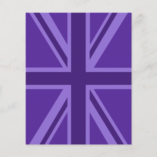 Paars Accent Union Jack Decor Flyer (Voorkant)