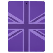 Paars Accent Union Jack Decor Klembord (Achterkant)