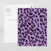 Paars afdrukpatroon briefkaart (Voorkant / Achterkant)
