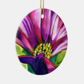 Paars-Afrikaanse Daisy waterverf Keramisch Ornament (Rechts)