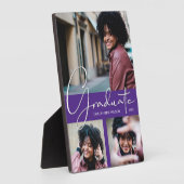 Paars Afstuderen Foto Collage Fotoplaat (Zijkant)