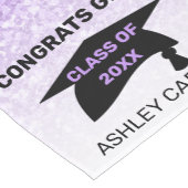 Paars Afstuderen Glitter Korte Tafelloper (Hoek)