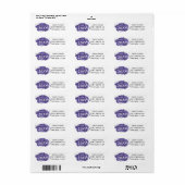 Paars Afstuderen | Modern Paint Afstudeerder Adres Etiket (Full Sheet)
