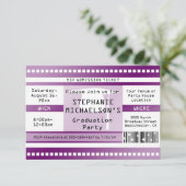 Paars Afstuderen- of partijtoelatingstabel Kaart (Staand voorkant)