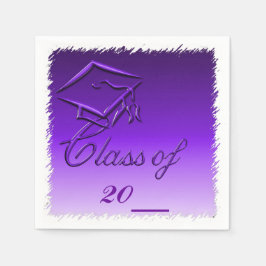 Paars Afstuderen van de middelbare school Servetten