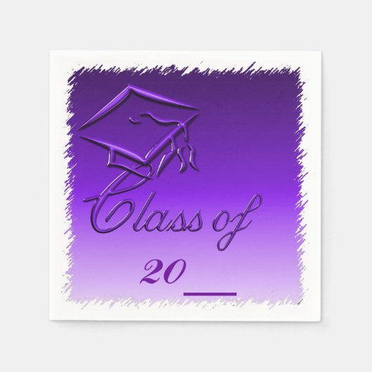 Paars Afstuderen van de middelbare school Servetten (Voorkant)