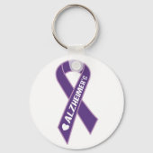 Paars Alzheimer Ribbon Sleutelhanger (Voorkant)