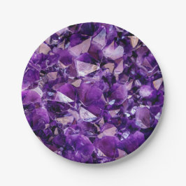 Paars Amethyst Crystal Geode Pareltjes Bord