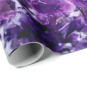 Paars Amethyst Crystal Wrapping Paper Cadeaupapier (Rol Hoek)