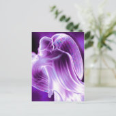 Paars Angel Briefkaart (Staand voorkant)