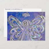 Paars Angel Briefkaart (Voorkant / Achterkant)