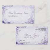 Paars Antiek Floral Visitekaartje (Voorkant / Achterkant)