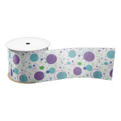 Paars | Aqua Polka Dots and Swirls Lint (Spoel)