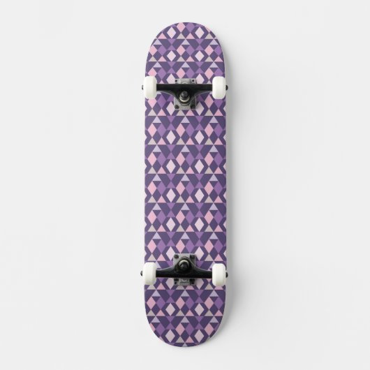 Paars Arabisch geometrisch patroon Skateboard (Voorkant)