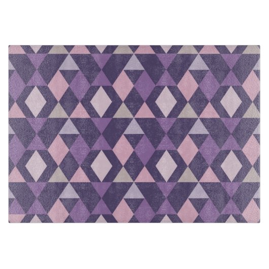 Paars Arabisch geometrisch patroon Snijplank (Voorkant)