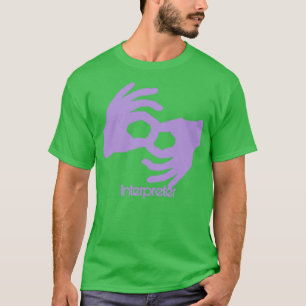 Paars Asl-teken tolk T-shirt