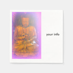 paars aura buddha papier servetten