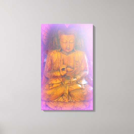 paars aura buddha verpakt doek canvas afdruk (Voorkant)