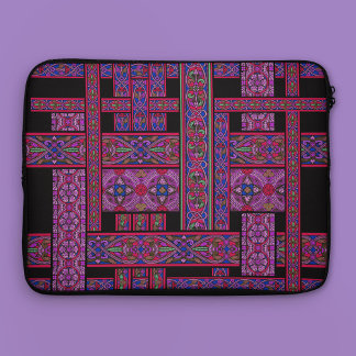 Paars Aurora Glas-in-lood Laptophoes Laptop Sleeve