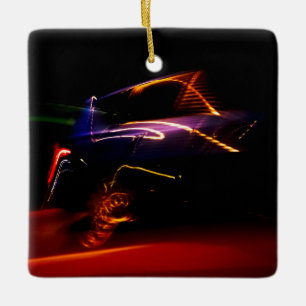 paars auto danskeramisch ornament