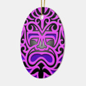 Paars Aztec Masker Keramisch Ornament (Links)