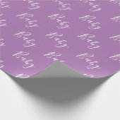 Paars Baby Elegant Baby-opvulpapier Cadeaupapier (Hoek)