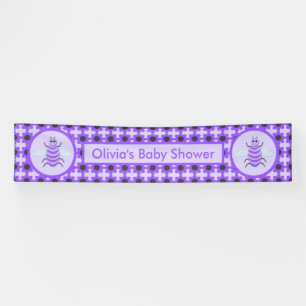 Paars Baby Genderneutraal Baby shower Spandoek