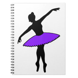 Paars Ballet Dancer Ballerina Dance Teacher Gift Notitieboek