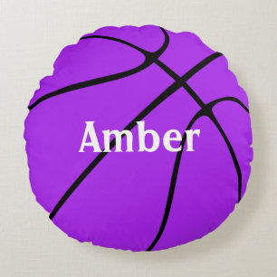 Paars Basketball Round Sierkussen Rond Kussen
