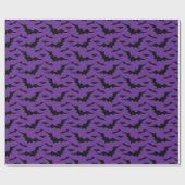 Paars Bat Pattern Cadeaupapier (Vlak)