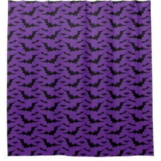 Paars Bat Pattern Douchegordijn