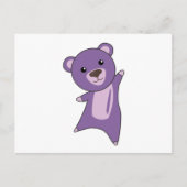 Paars Beer kleurrijke Beren Schuddieren Briefkaart (Voorkant)