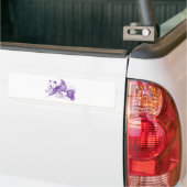 Paars Beer Panda Bumpersticker (Op Truck)