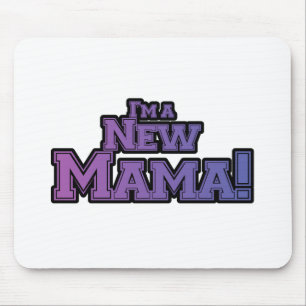 Paars ben ik een New Mama Tshirts en Gifts Muismat