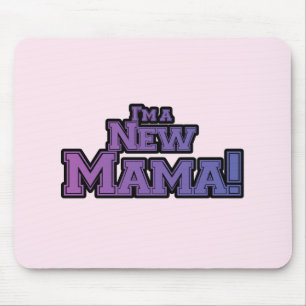 Paars ben ik een New Mama Tshirts en Gifts Muismat