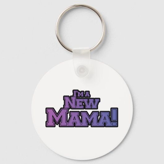 Paars ben ik een New Mama Tshirts en Gifts Sleutelhanger (Voorkant)