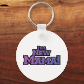 Paars ben ik een New Mama Tshirts en Gifts Sleutelhanger (Voorkant)