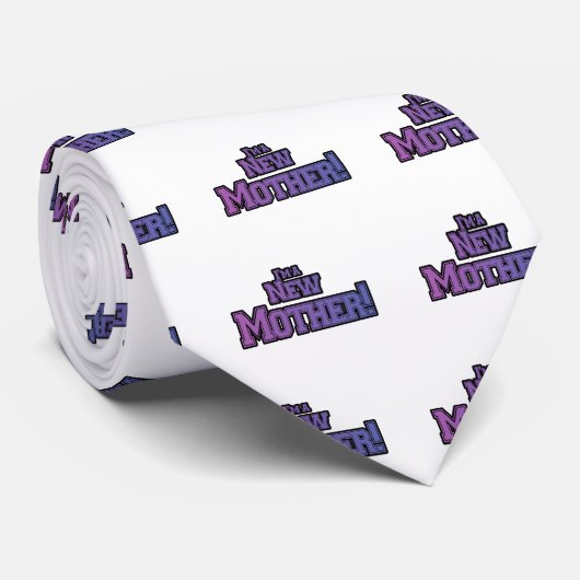 Paars ben ik een New Moeder Tshirts en Gifts Stropdas (Opgerold)